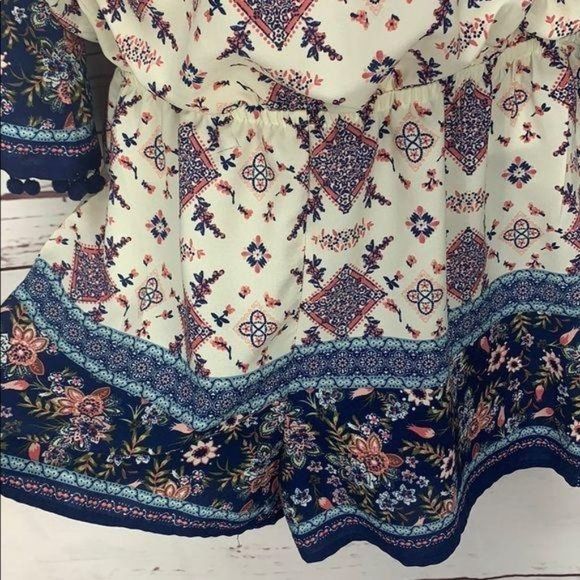 Sequin Hearts Girls Multi Print XL Floral Romper - Picture 4 of 7